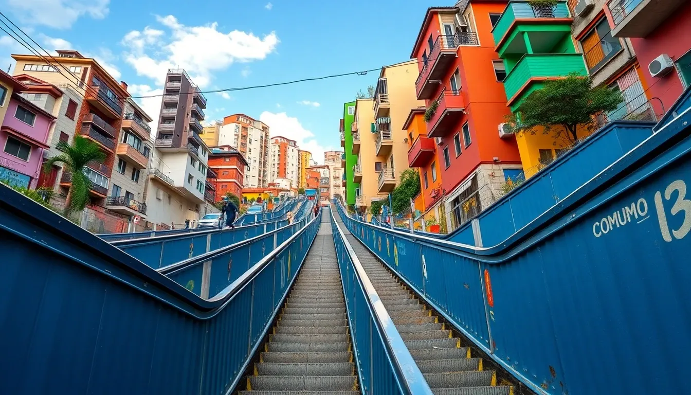 Comuna 13 Escalators - filming location in Colombia