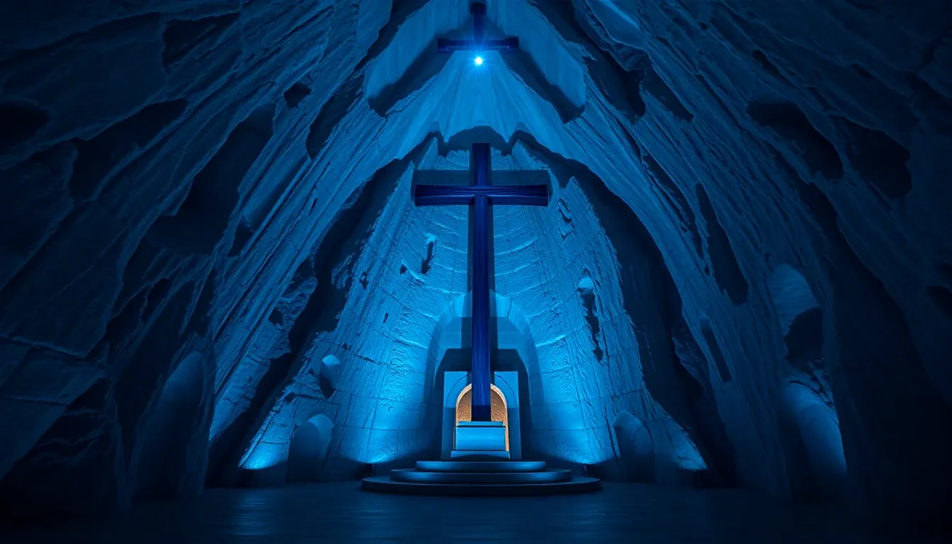 Salt Cathedral Cross - filming location in Colombia